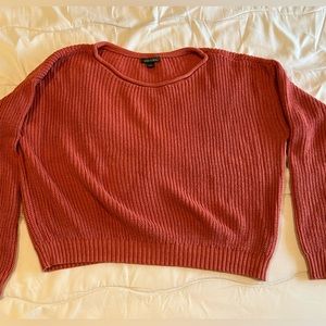 Wild Fable Target Brand Coral Woven Cotton Sweater